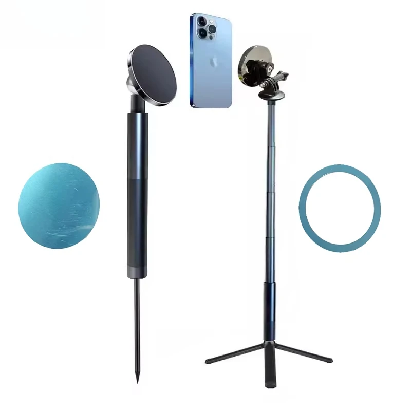 

Extendable Aluminum Monopod 14 Gold Pod Magnetic Golf Phone Holder Tripod Stick Spike Stand