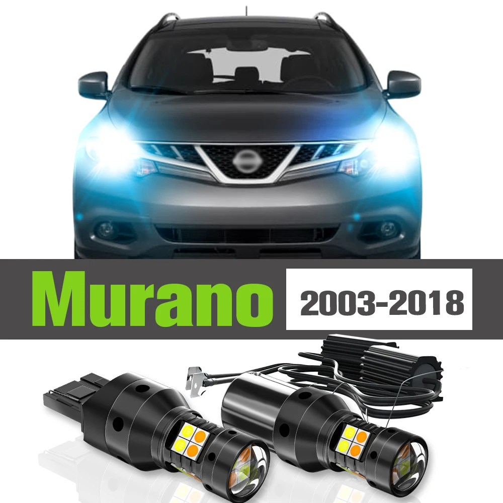 

2x LED Dual Mode Turn Signal+Daytime Running Light DRL Accessories Lamp For Nissan Murano 2003-2018 2009 2011 2012 2013 2014