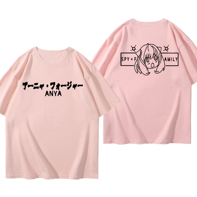Adult Children Parent-child, Couple Harajuku Style Y2K Spy Play House Ania Art Style 3D Printed Short Sleeves