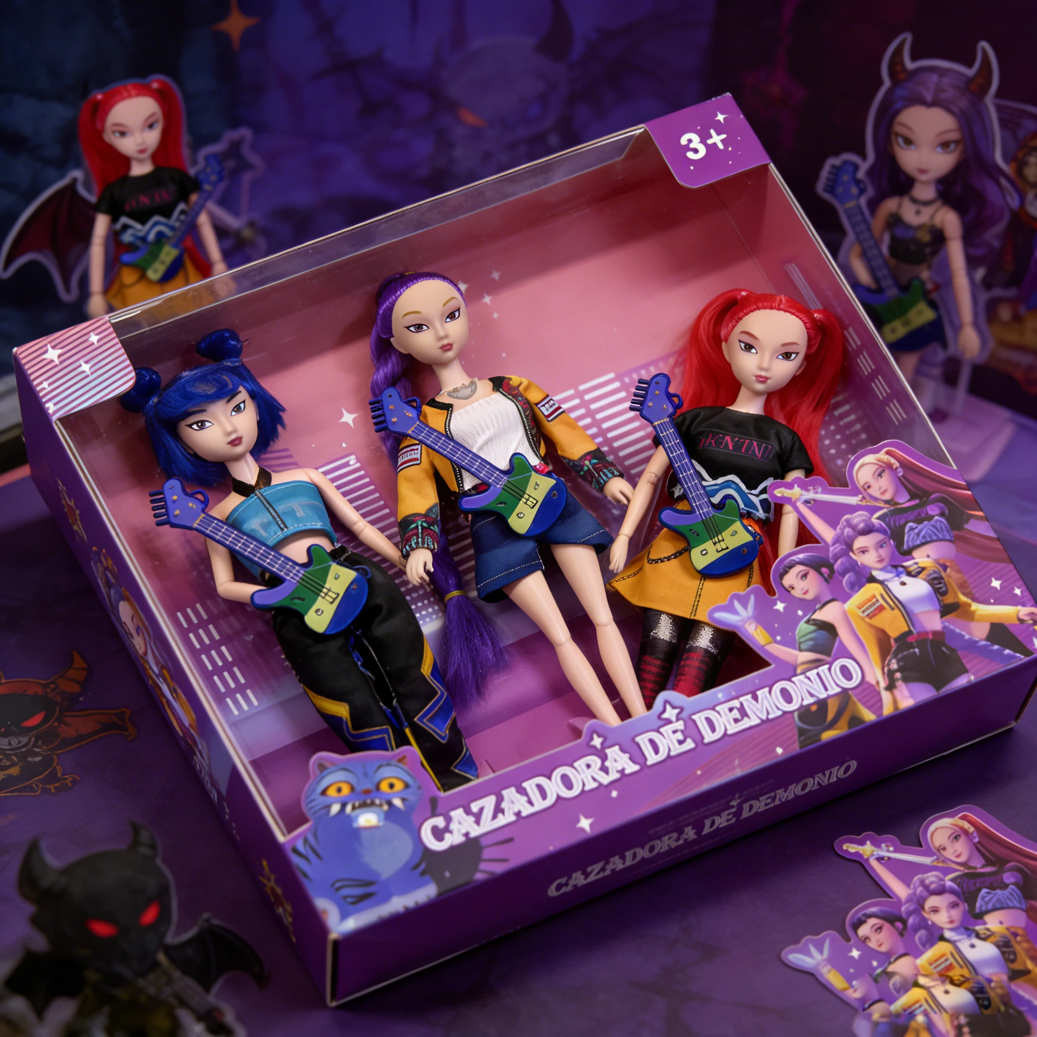 ตุ๊กตาไวนิลตัวละครอนิเมะ K-Pop Demon Hunters รุ่นใหม่ ปี 2026 รูมิ มิรา โซอิ พร้อมหน้ากาก ของเล่นสะสม ของขวัญสำหรับแฟนคลับ