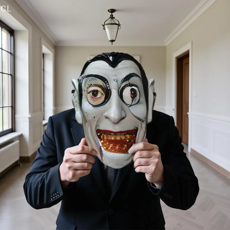 Horror Mask Role Play Comfortable And Breathable Halloween Dress Up Cosplay Props Grimace Mask Horror Props