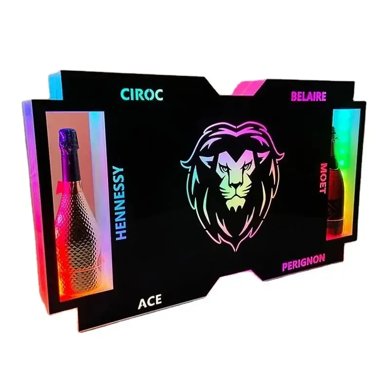 Customized Rechargeable APP Programmable Scrolling LED Message Board Sign VIP Bottle Service Marquee Board