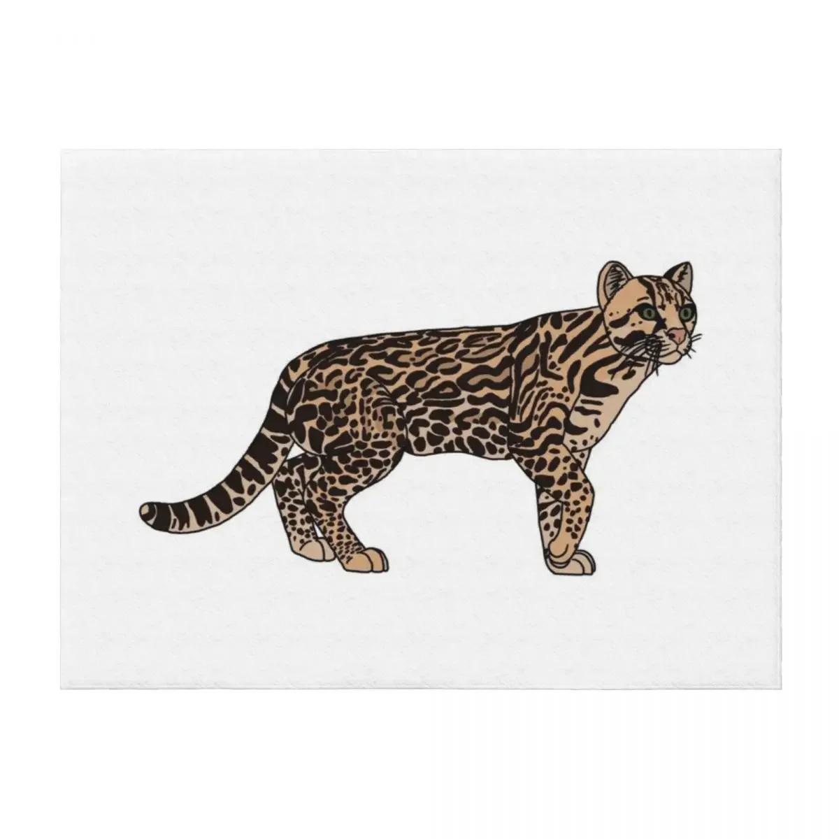 

Ocelot Throw Blanket Kid'S Hairy funny gift Bed Fashionable Blankets