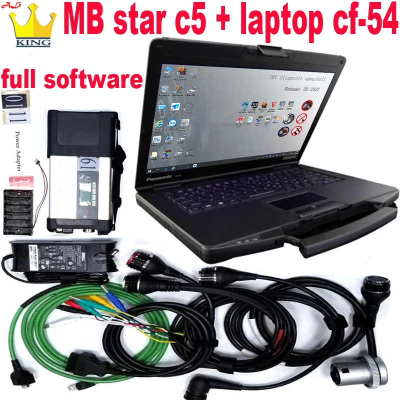 

2024 MB Star C5 SD Connect Multiplexer c5 obd2 scanner TOUGHBOOK laptop CF-54 i5 star software SSD for sd diagnostic tools