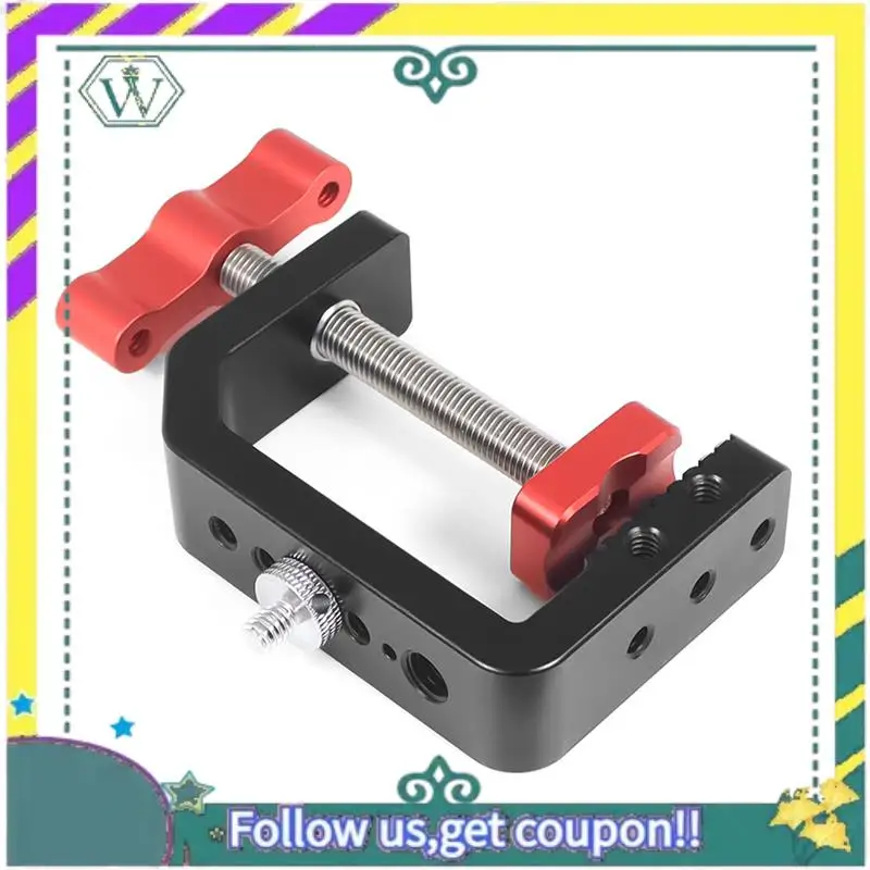 

NEW C Clamp Mount Stand With 1/4 3/8 Screw Hole For Camera Photography Video Fill Light Desktop Bracket