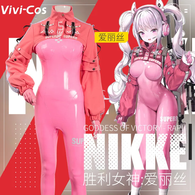 

Vivi-Cos Game NIKKE The Goddess Of Victory Alice Cool Sexy Pink Bodysuit Cosplay Women's Costume Fashio Activity Party Role Play