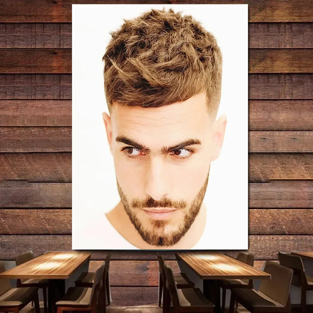 Hairstyling Posters & Prints Canvas Printing Textured Top Haircut for Men Flag Wall Charts Barber Shop Wall Art Banner Tapestry