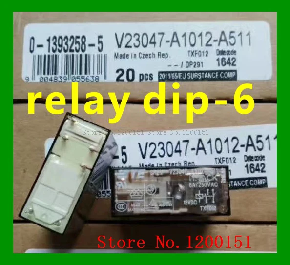 Relé V23047-A1012-A511 6A 250VAC 6 Pines, Circuito Integrado en Existencia