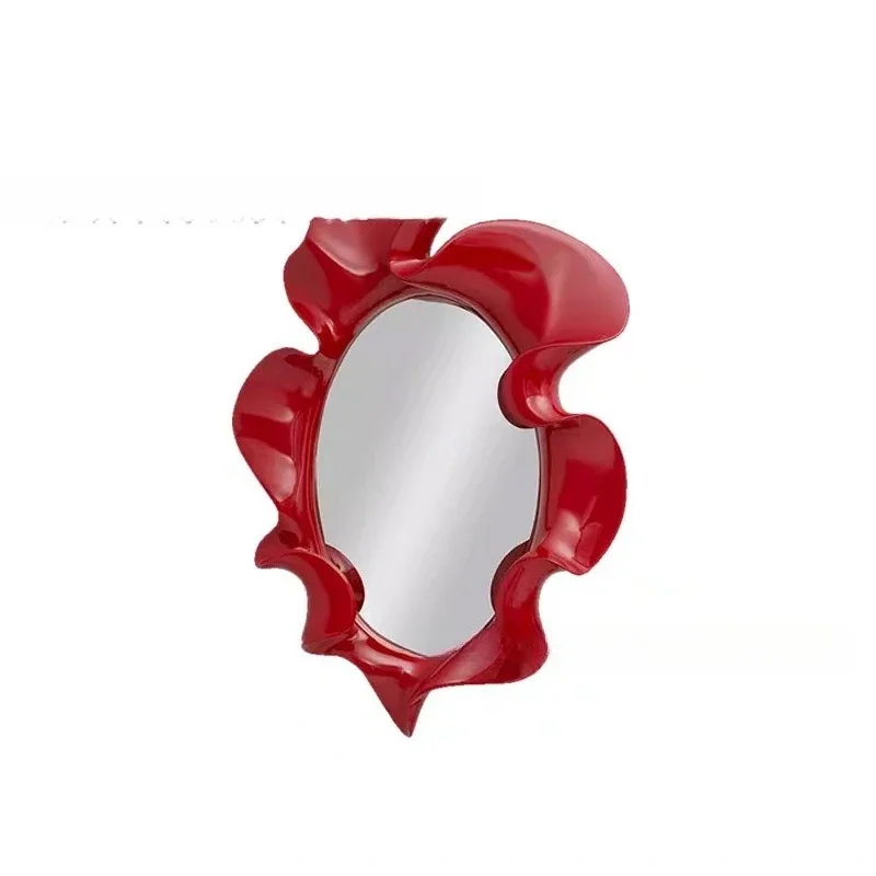 Light luxury fiberglass flower mirror bathroom  enigma  full-length mirror living room personalized