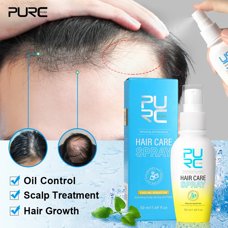 PURC Biotin Hair Growth Products for Men Women Fast Hair Loss Treatment Thicken Reduces Thinning Nourish Spray Hair Loss Care