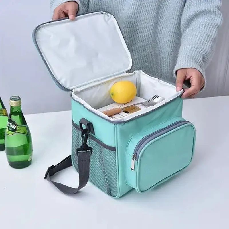 Wärmedämmung Oxford Stoff Hand Schulter Lunchbox Tasche tragbare frische Outdoor-Picknick beutel Eis beutel