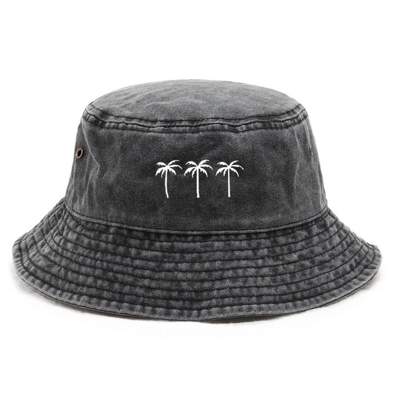 Customize Cotton Washed Bucket Hat Vintage Fishing Hat for Men Women Sun Protection Outdoor Beach Vacation Cap  Outdoor Sun Hat