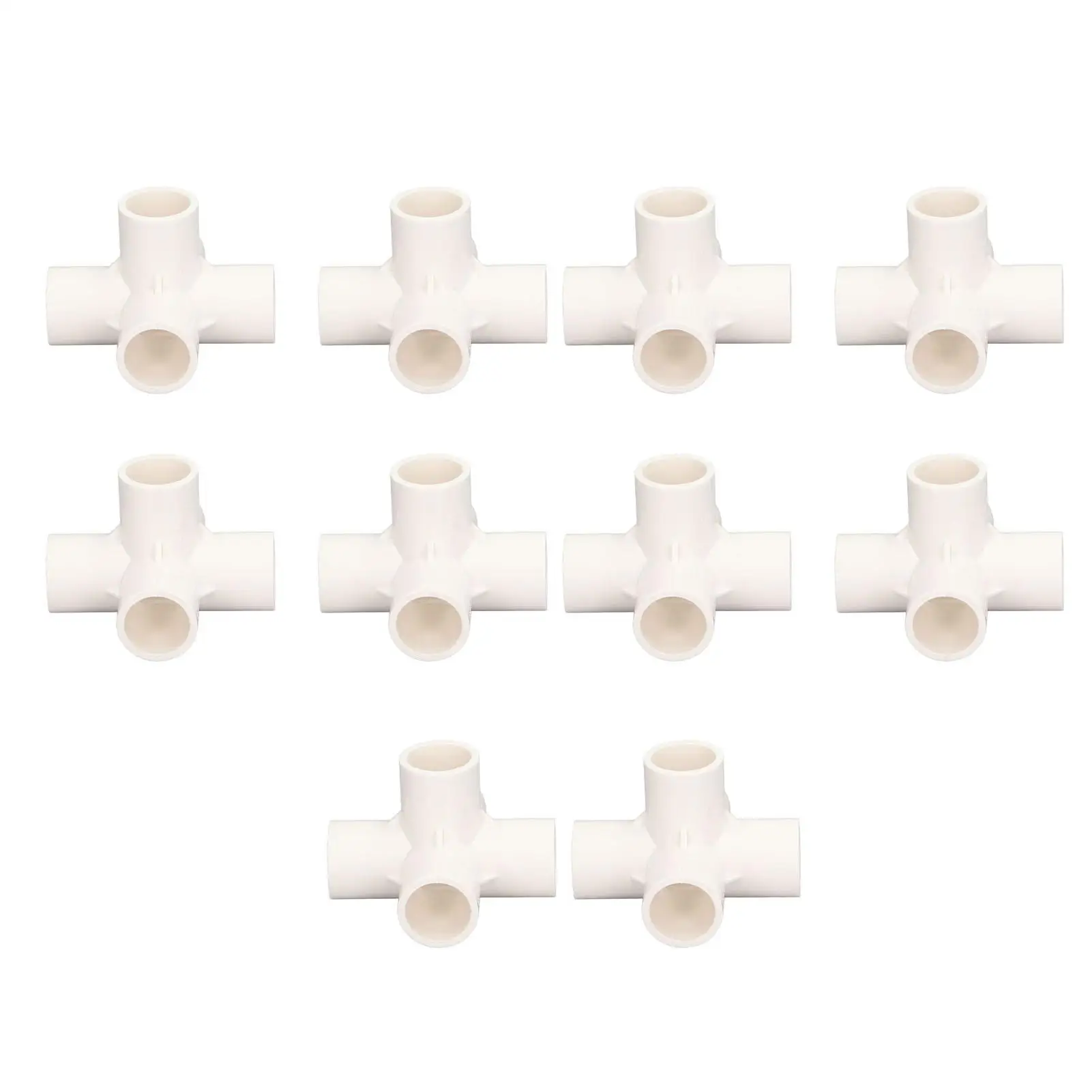 10PCS 20mm PVC 5-Way Right Angle Elbow  Connectors for furniture & DIY Projects