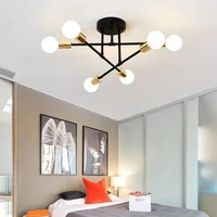 Nordic Minimalist Pendant Light Ceiling Lamp LED Chandelier Suitable for Bedrooms Living Rooms Black Gold Lighting Decoration 5