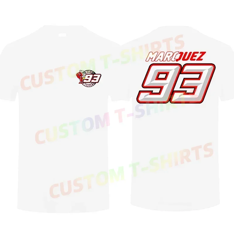 

2025 Men's Marc Casual T-shirts Markezs and 93 Ant Motor Grics Summer Short-sleeved Streetwear