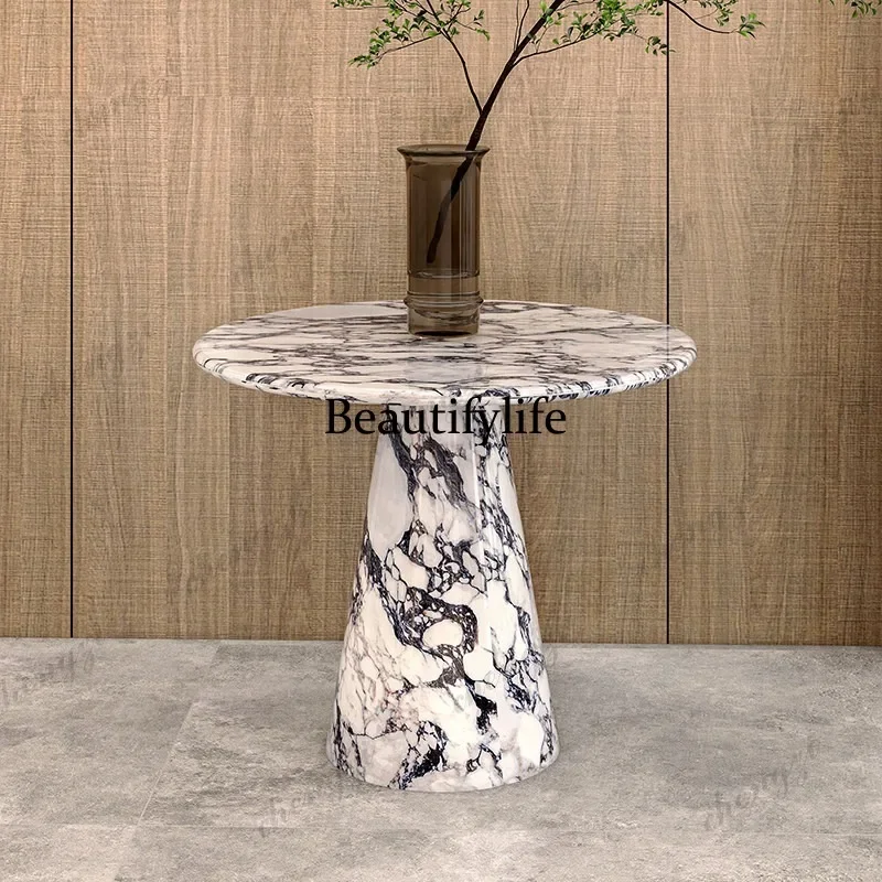 c139 Marble edge corner table natural balcony   sofa small dining  round table coffee  negotiation table