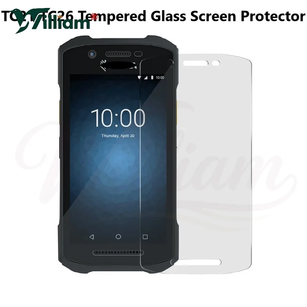 50PCS Tempered Glass Protective Film for Symbol Zebra TC21 TC210K TC26, 9H HD Screen Protector