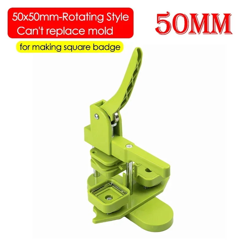 Square Refrigerator Badge Button Maker 50x50mm Hand Press Machine for DIY Making Pins Buttons/Refrigerator Magnets Badge