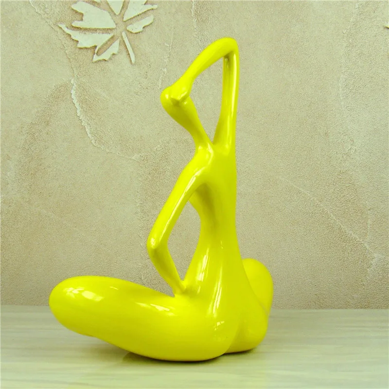 Imagem -05 - Handmade Resina Figura para Home Decor Abstrato Yoga Pose Estatueta Feminina Modelo nu Figura Retrato Novidade Estátua Arte e Artesanato Adorno