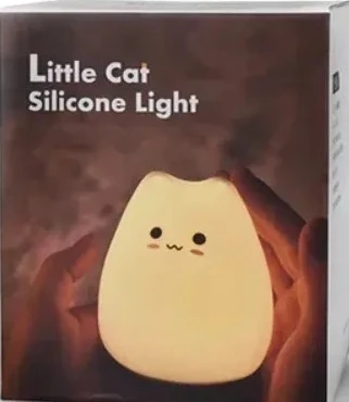 LED Night Light Cat Lamp Wireless Touch Sensor Silicone Battery Animal Light Child Holiday Bedroom Desktop Decor Lamp - Image 2