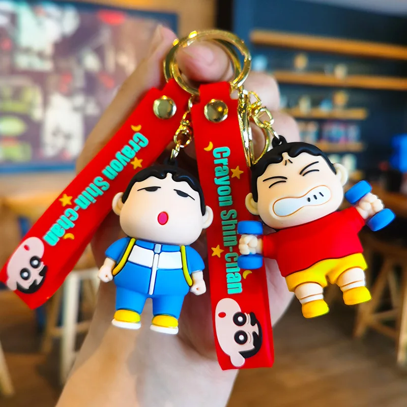 

Crayon Shinchan Keychain Shinchan Key Ring Basketball Wall Sticker Cartoon Merchandise Shinchan's Daily Gift Y2k Fashion Toys