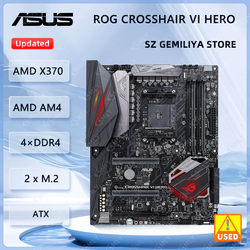 ASUS X370 Motherboard ROG CROSSHAIR VI HERO DDR4 64GB  AMD AM4 M.2 support Ryzen 5 1500X Ryzen 5600G 2700 5700 PRO 2600 5900 cpu