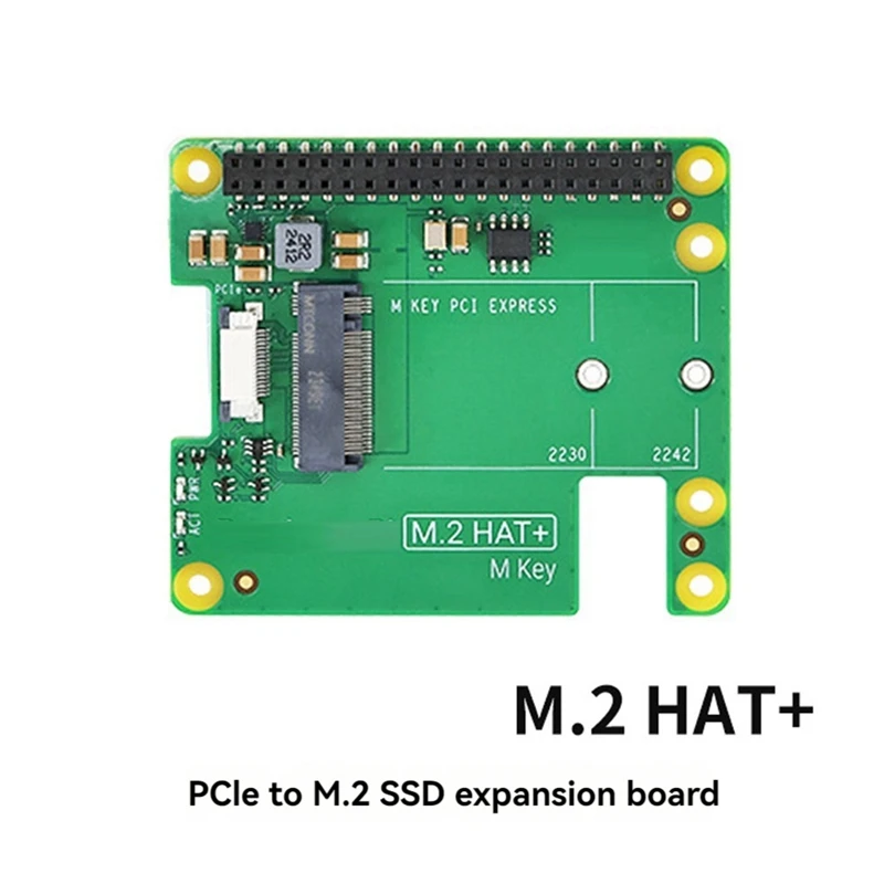 WISH для Raspberry Pi 5 M.2 HAT + Gen2 Gen3 NVME M.2 SSD 2230/2242 Размер M Ключ PCI Express Плата расширения GPIO