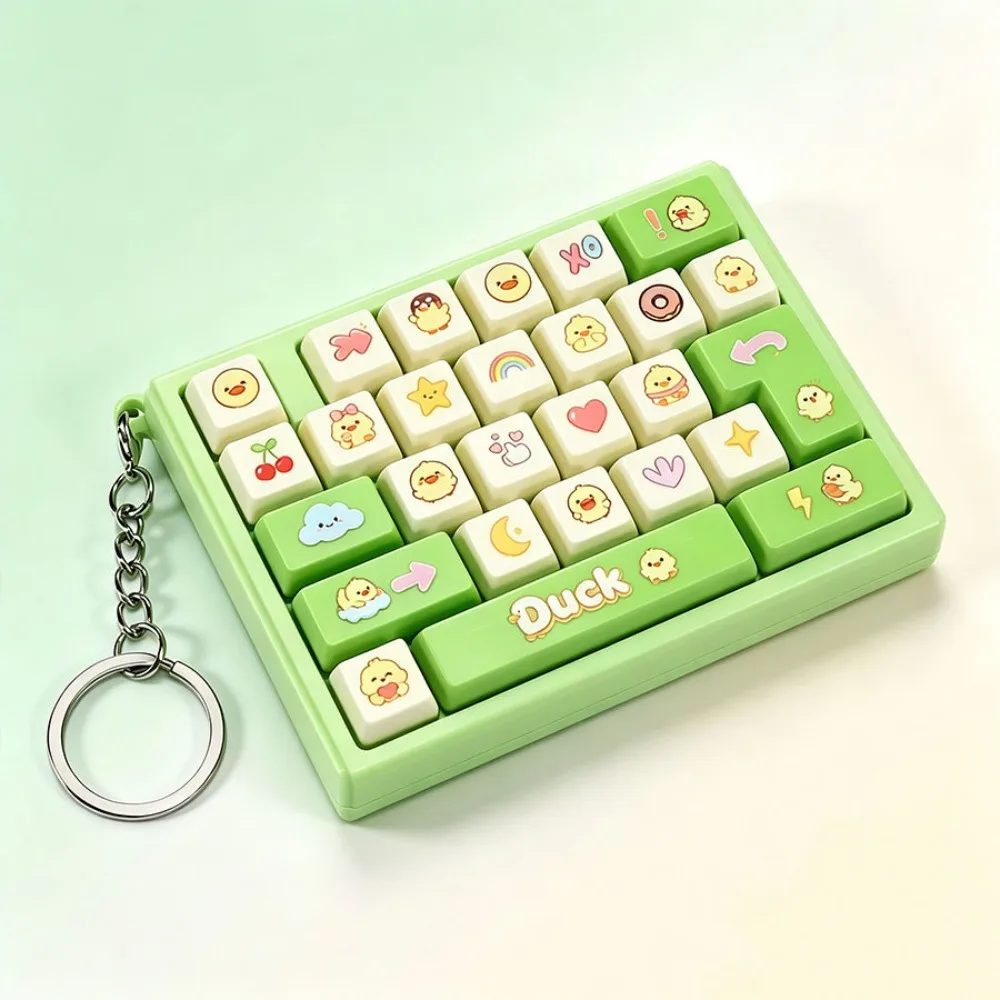 26 Key Decompression Button Cute Design Creative Style Mini Keyboard Pendant Bag Hanging Ornament Small Gift Keyboard Keychain