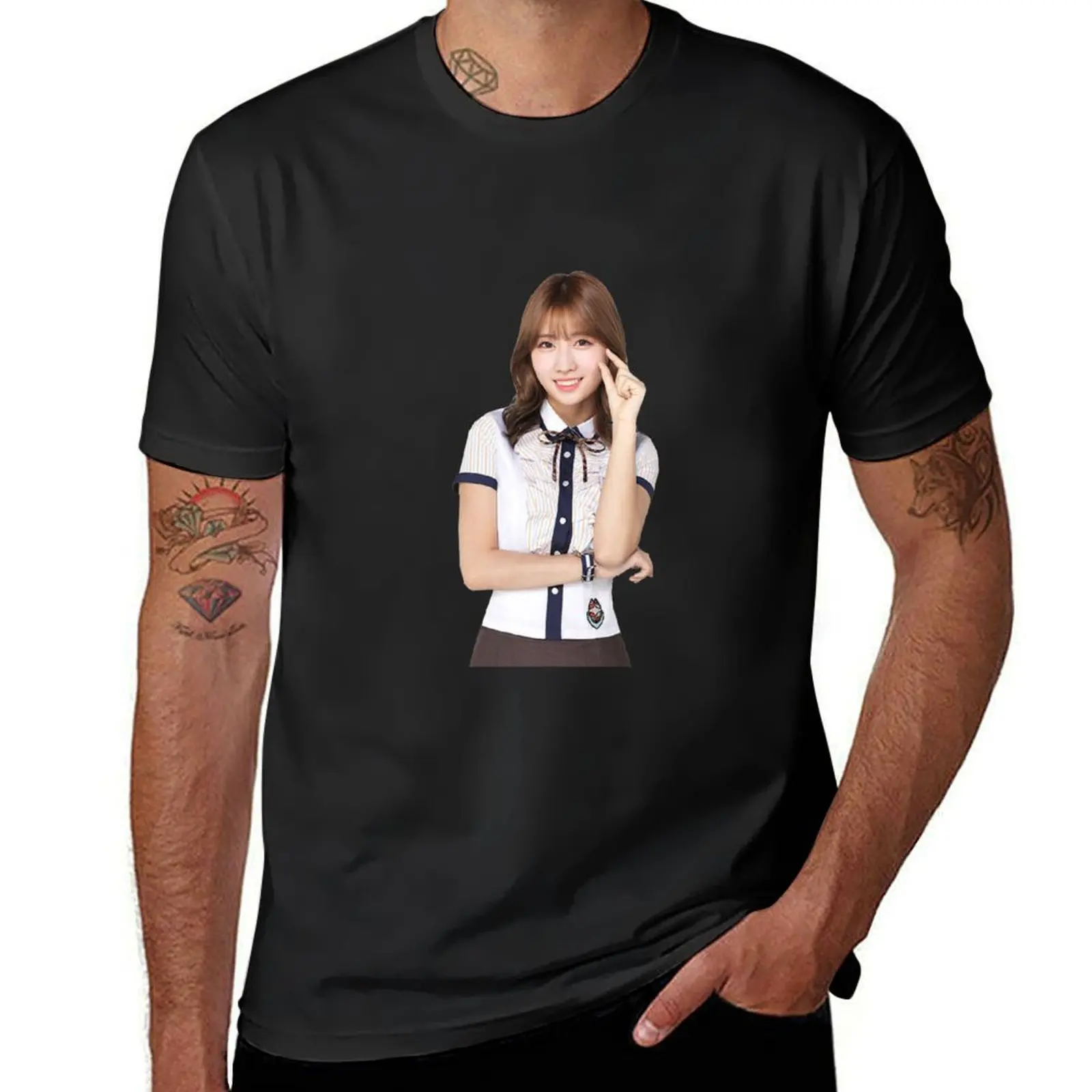 Twice Momo cute uniform T-Shirt new edition sublime graphic tee shirt custom t shirt men t shirt