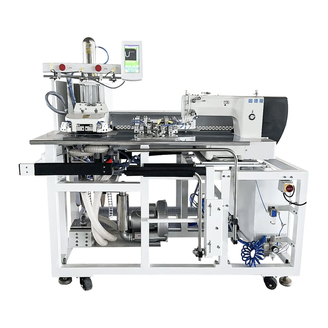 Industrial Automatic Pocket Setter Sewing Machine Pocket Flap & Cover Stitching Programmable Jeans Pocket Machine