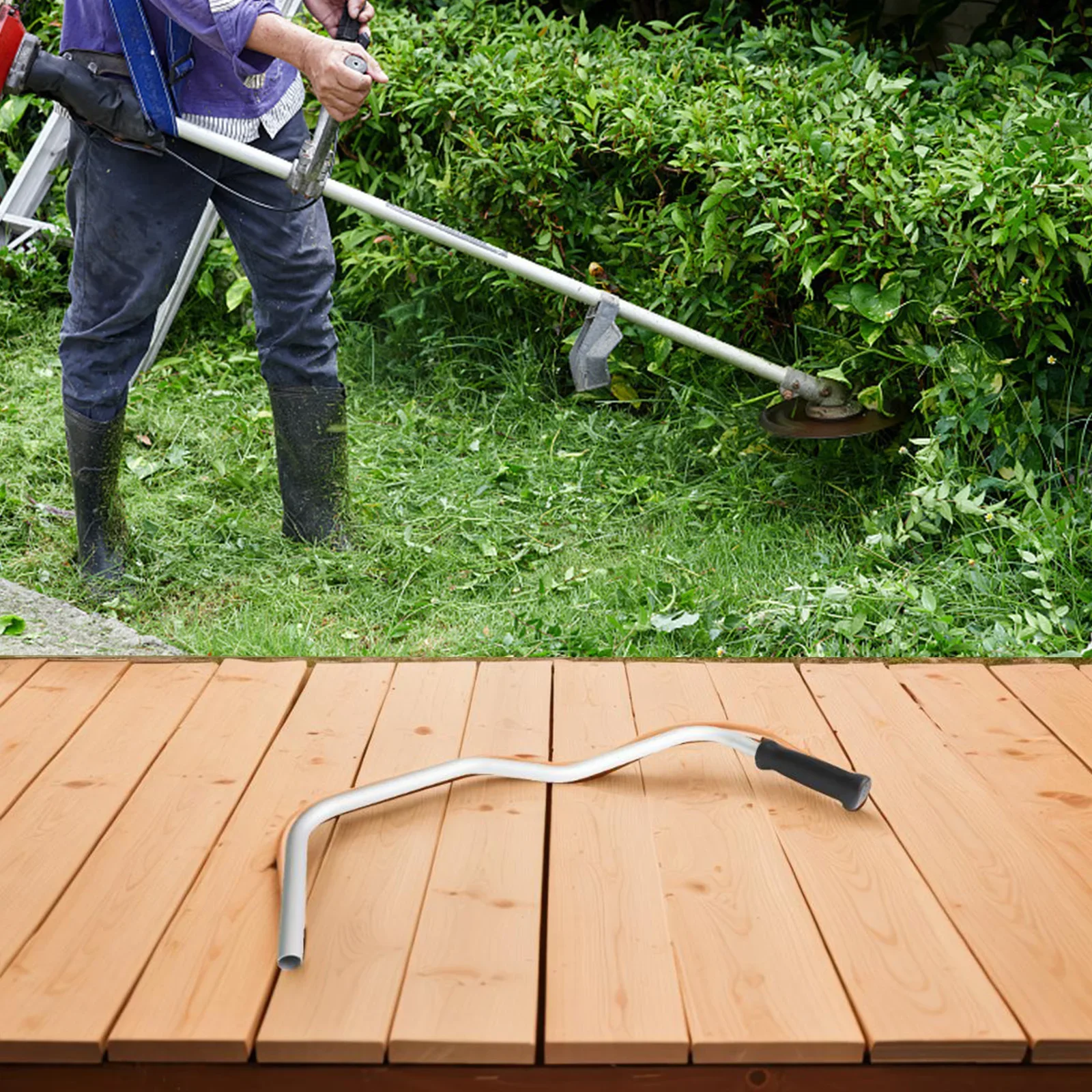 Für Gärtner: Ergonomischer Rasenmähergriff, rutschfester Griff, Komfortgriff für Trimmer, rutschfestes Griffdesign – Detail 24