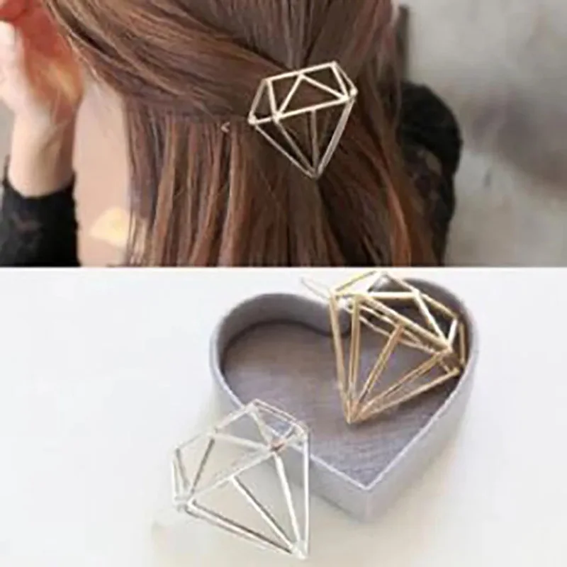 Jepit Rambut Berbentuk Berlian Penjepit Rambut Hiasan Kepala Geometris Aloi Jepit Rambut Jepit Rambut Wanita Anak Perempuan Aksesori Perhiasan Klip Ekor Kuda