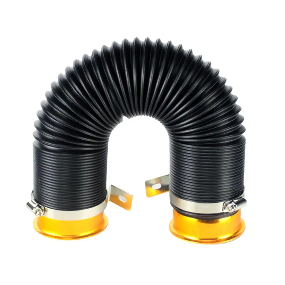 Adjustable Air Duct Intake Pipe Hose 76mm Universal Car Cold Air Turbo Intake Inlet Pipe Flexible Duct Tube Hose Induction Kit