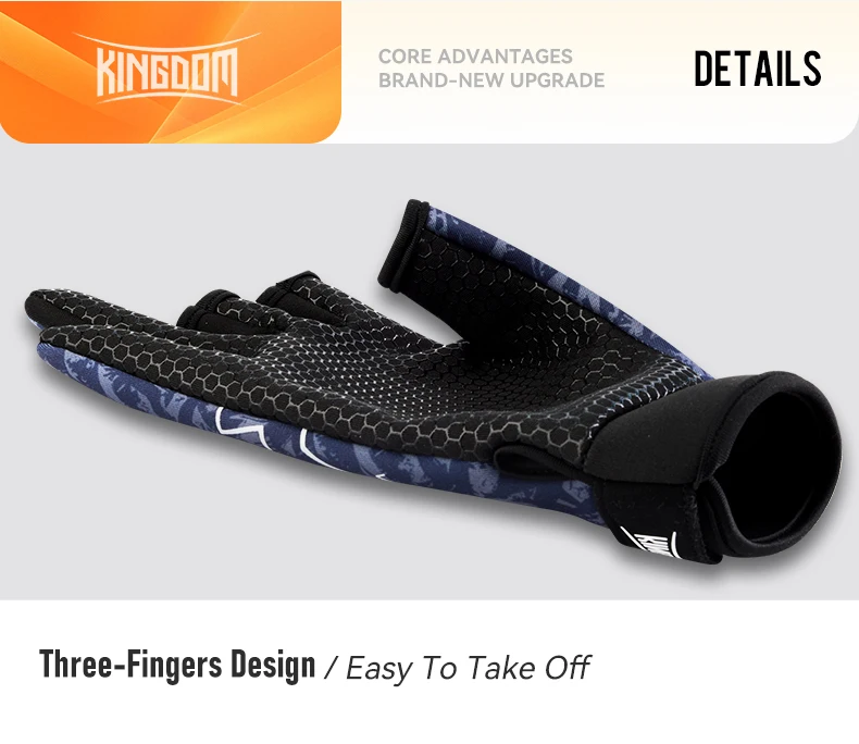 Kingdom Winter-Angelhandschuhe, L, XL, XXL, Outdoor, 3-Finger-Schnitt, rutschfest, für Herren und Damen, Radfahren, Laufen, Sport, Angeln – Detail 11