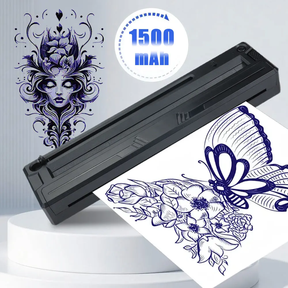 

Wireless Tattoo Transfer Stencil Printer Bluetooth Thermocopier Portable Tattoo Copier Machine Tattoo Transfer Paper Supply