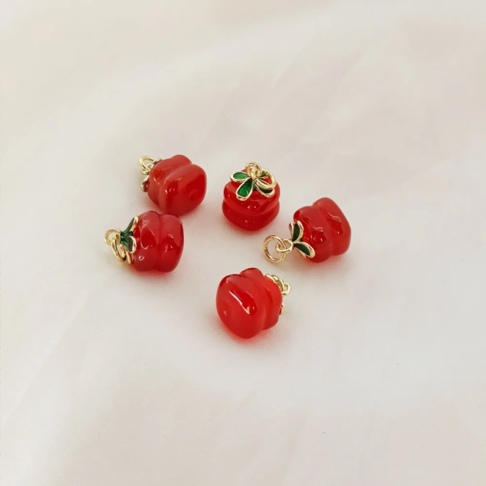 

14K Gold-plated Oil-dripping Pendant, Persimmon Pendant, Salt Source Agate Bracelet, DIY Handmade Jewelry and Accessories