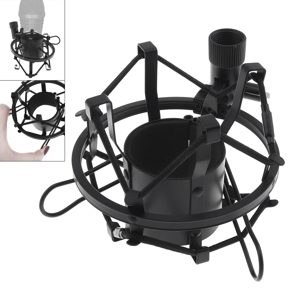 Metal Recording Studio Clip Spider Microphone Stand Shock Mount with Copper Transfer for Computers Condenser Mic