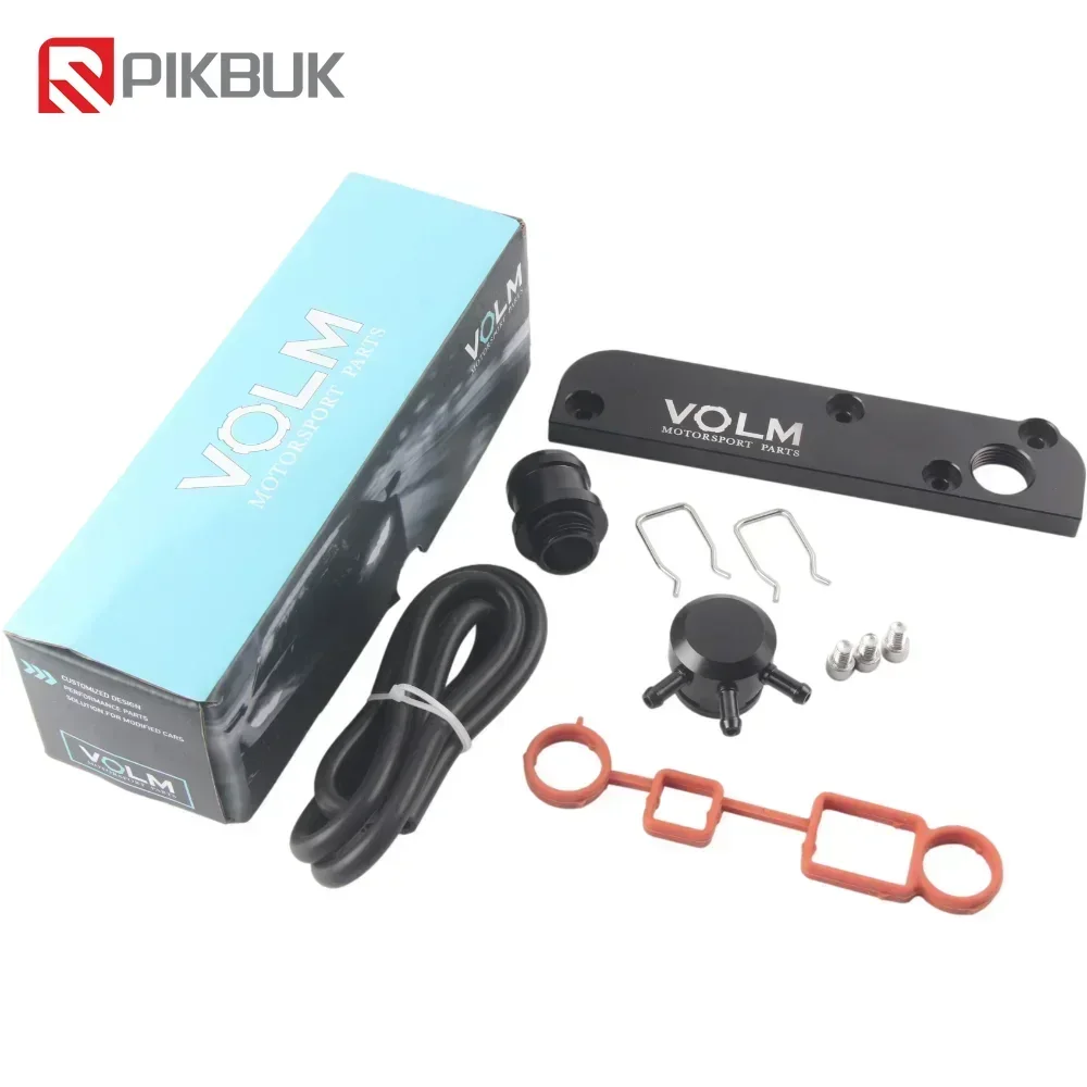 

Billet PCV Delete Plate Kit Revamp Adapter for Volkswagen(VW)/Audi/SEAT/Skoda EA113 Engines with VOLM logo