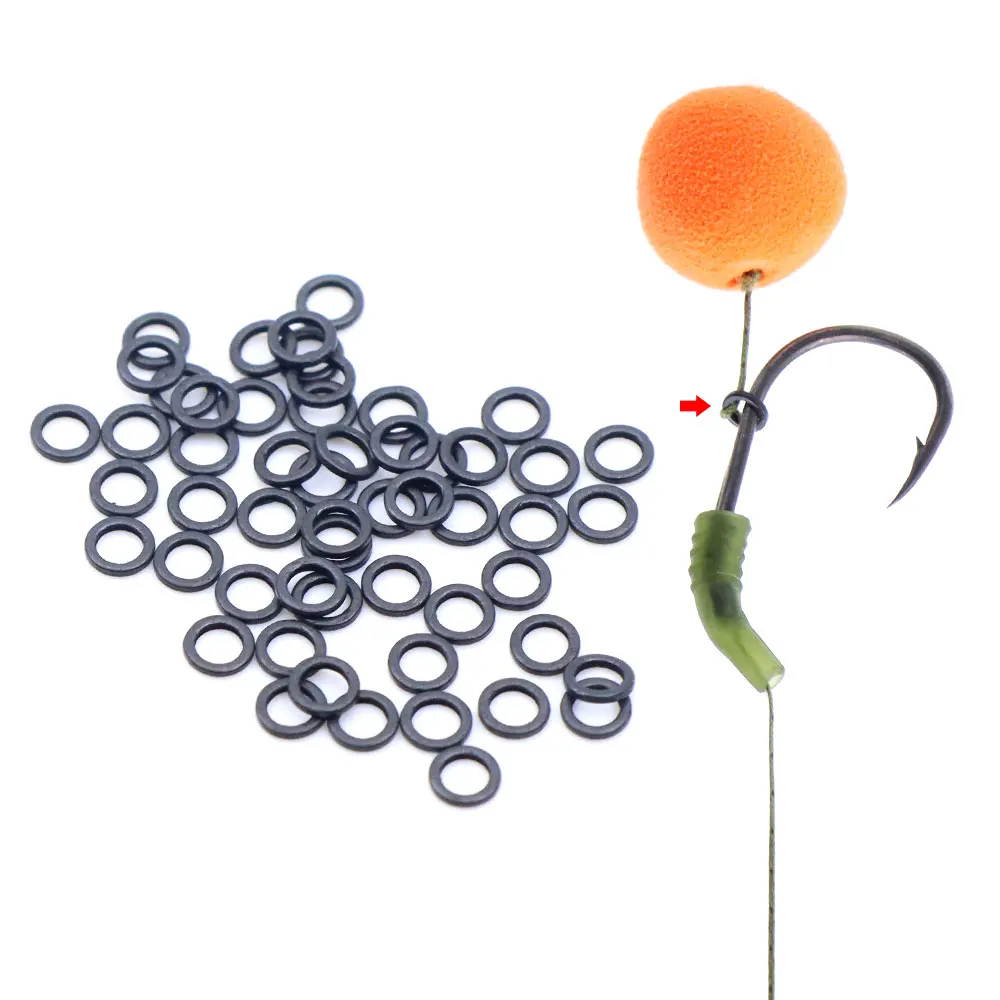 50pcs Carp Fishing Accessories Round Ring Swivels For Hair Chod Rig Pop up Bait Boilie Hook Swivels Connector Terminal Tackle