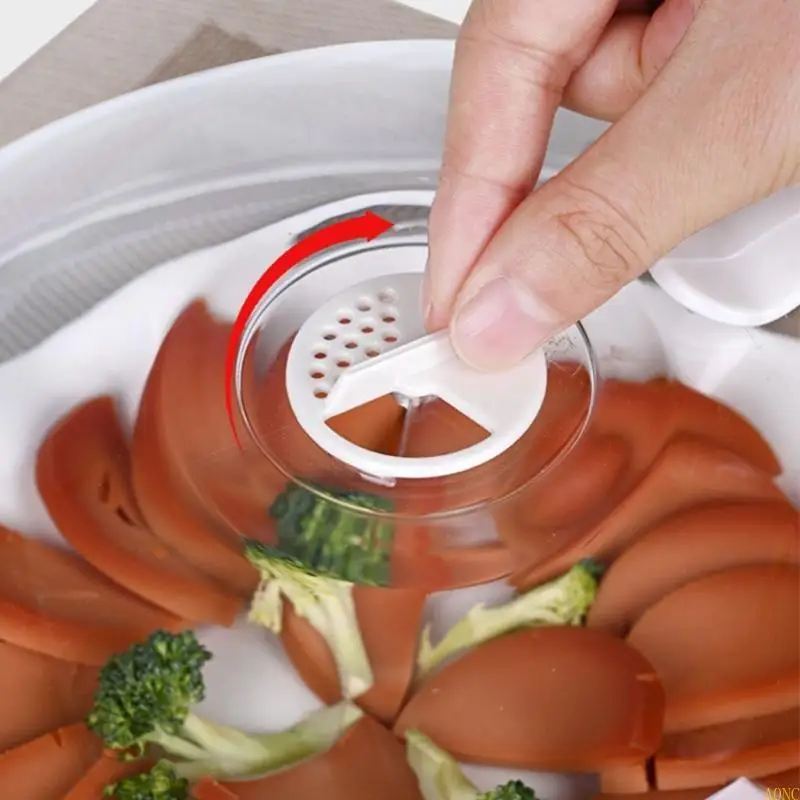 ABS ABS ABS Microwave Plate Cover с ручкой и регулируемыми отверстиями для вентиляционных отверстий паровых отверстий