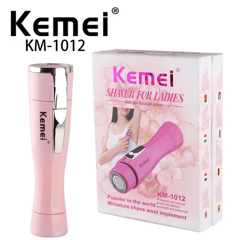 

Kemei Mini Portable Ladies Two Blade Replacement Shaving Razor Trimmer Ladies Daily Necessities Travel Essential KM-1012