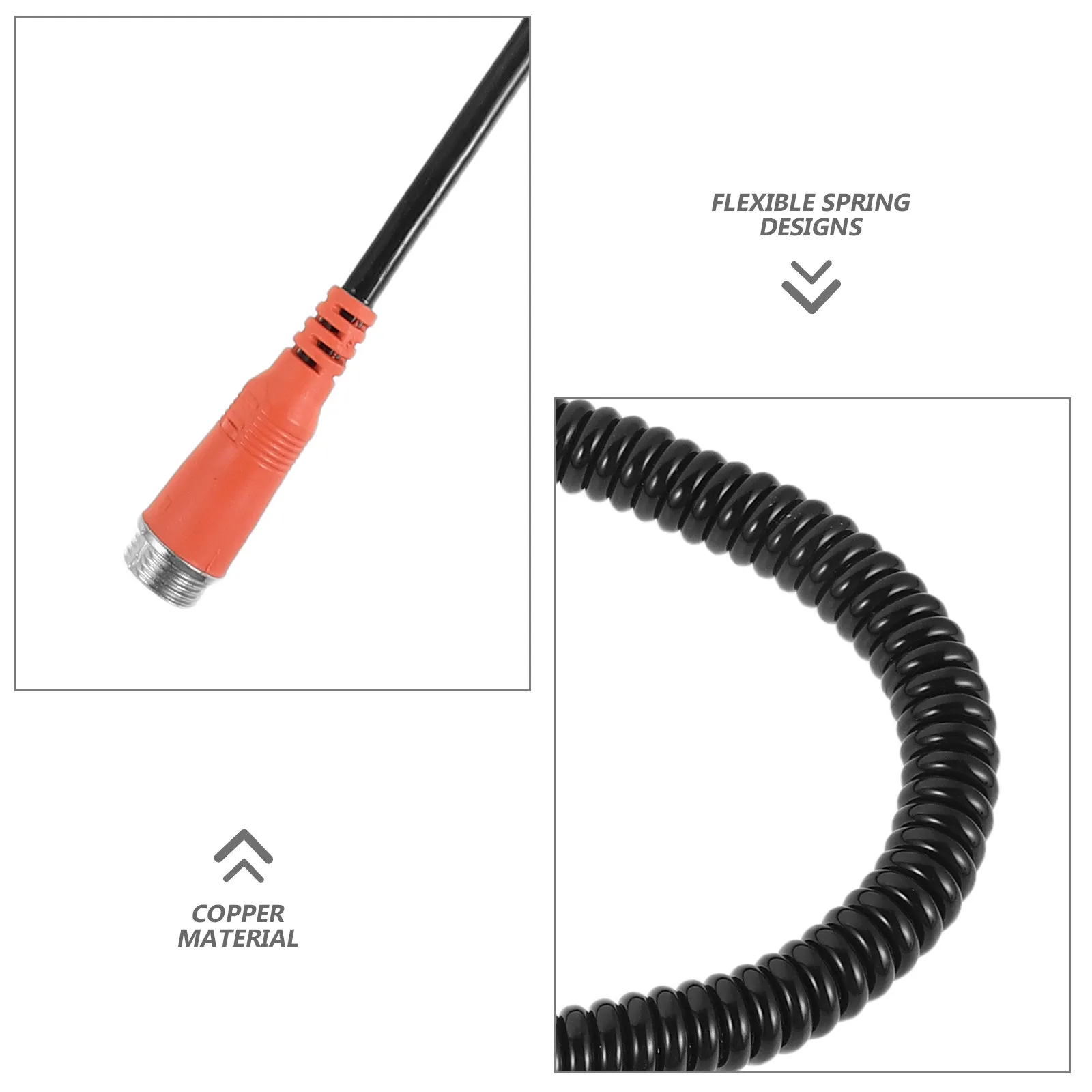 Car Video 4-Pin Aviation Extension Cable Shockproof Stable Signal for Truck Camper Bus Cctv Rearview Backup Monitor System