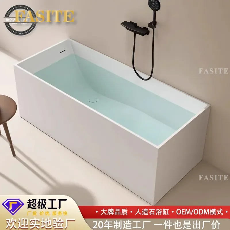 For Artificial Stone Bathtub  Integrated Molding Single Tub for Family Hotel Homestay