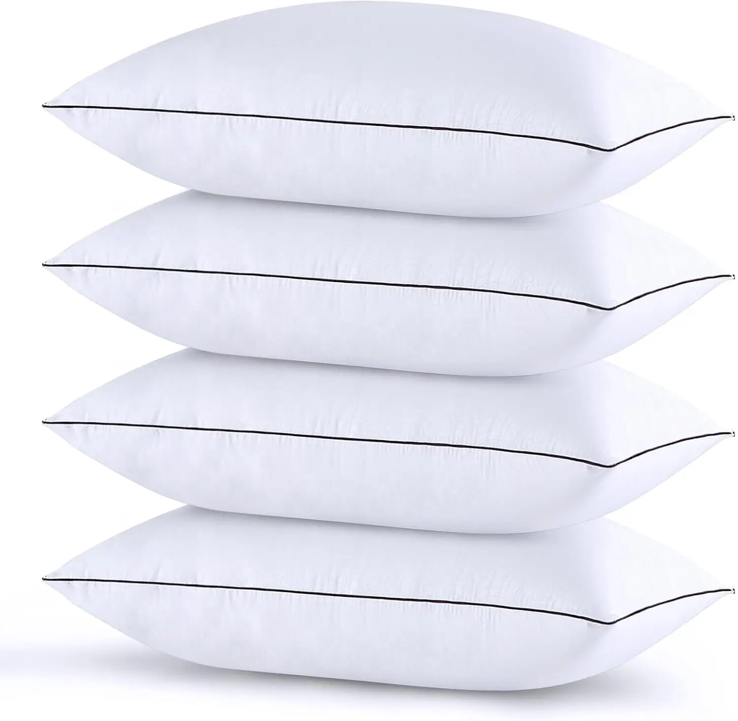 

Pillows Standard Size Set of 4, Bed Pillows Set of 4, Down Alternative Luxury Hotel Pillows for Sleeping and for Side and Back S
