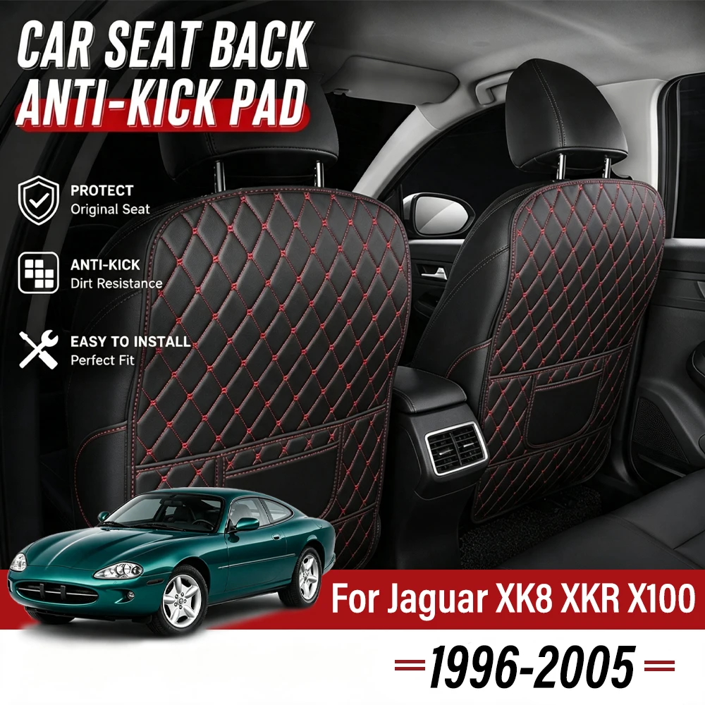 Easy Clean PU Anti Kick Mat Pads For Jaguar XK8 XKR X100 1996-2005 Dirt-Repellent, Two Color Choice, Quick Install Full Coverage