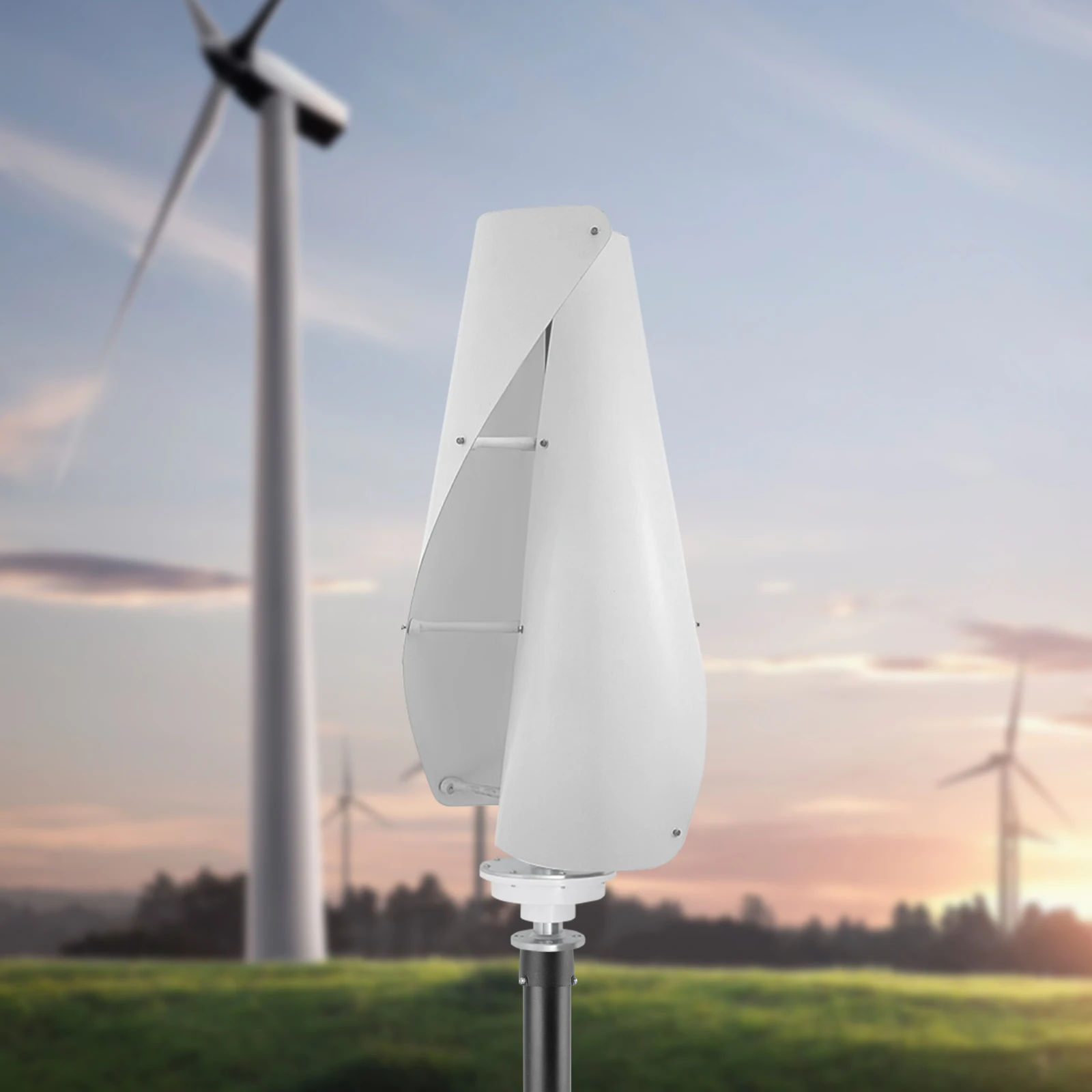 12V/24V 400W Helix Magnetic Levitation Axis Vertical Wind Power Turbine Generator Glass Fiber With Controller PWM