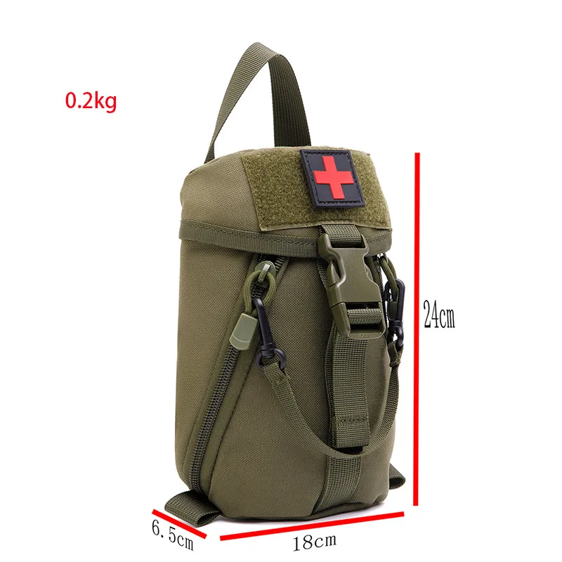 ‌Portable Mountable Nylon Outdoor Medical Supplies Storage Bag First Aid Kit Organizer for Camping Hiking Home Emergency Use