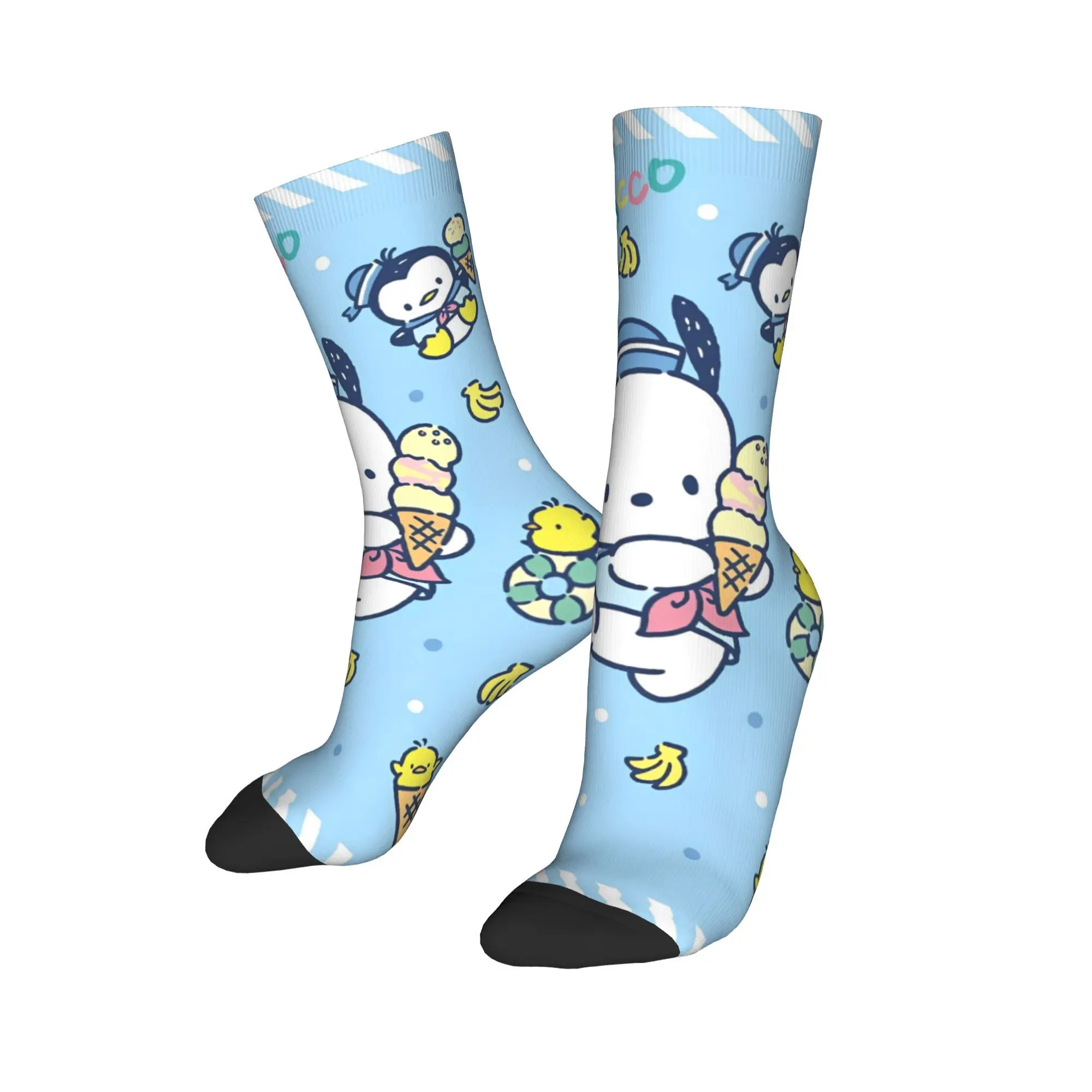 Cozy Unisex Socks Pochacco sanrio Merch Comfortable  Graphic Dress Socks Spring Autumn Winter