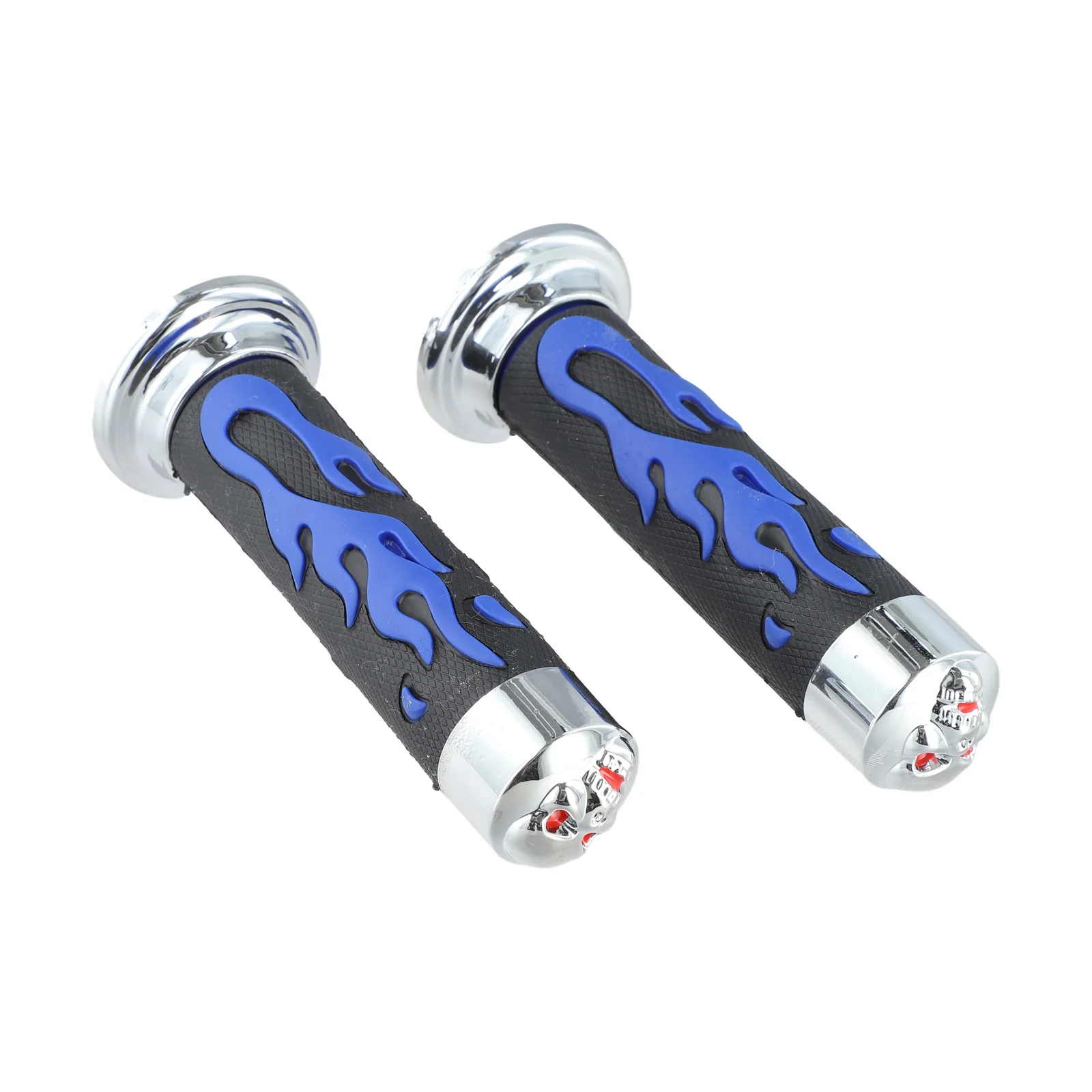 Grips 7 8 22mm Flame Skull Throttle Grips High Universality Fitment No Deformation Feature Practical Handle Grips