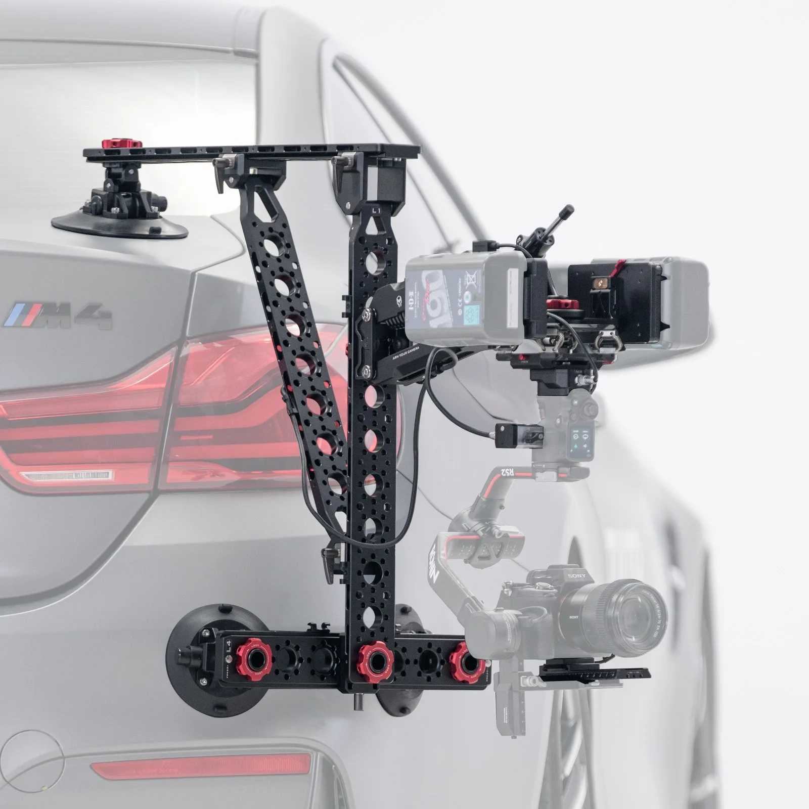 Комплект профессиональной автомобильной системы крепления TILTA HDA-T02-A-V Hydra Alien Pro для стабилизаторов DJI Ronin RS2 RS3 Pro, крепления Gold Mount и аккумуляторных плат V-Mount